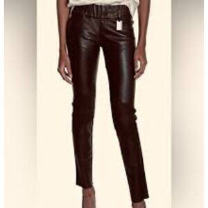 Thomas Wylde 100% Lamb Leather Pants with Zipper Bottom. Size 4.